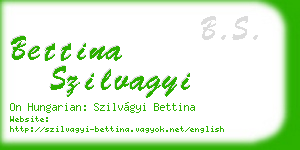 bettina szilvagyi business card