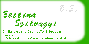 bettina szilvagyi business card